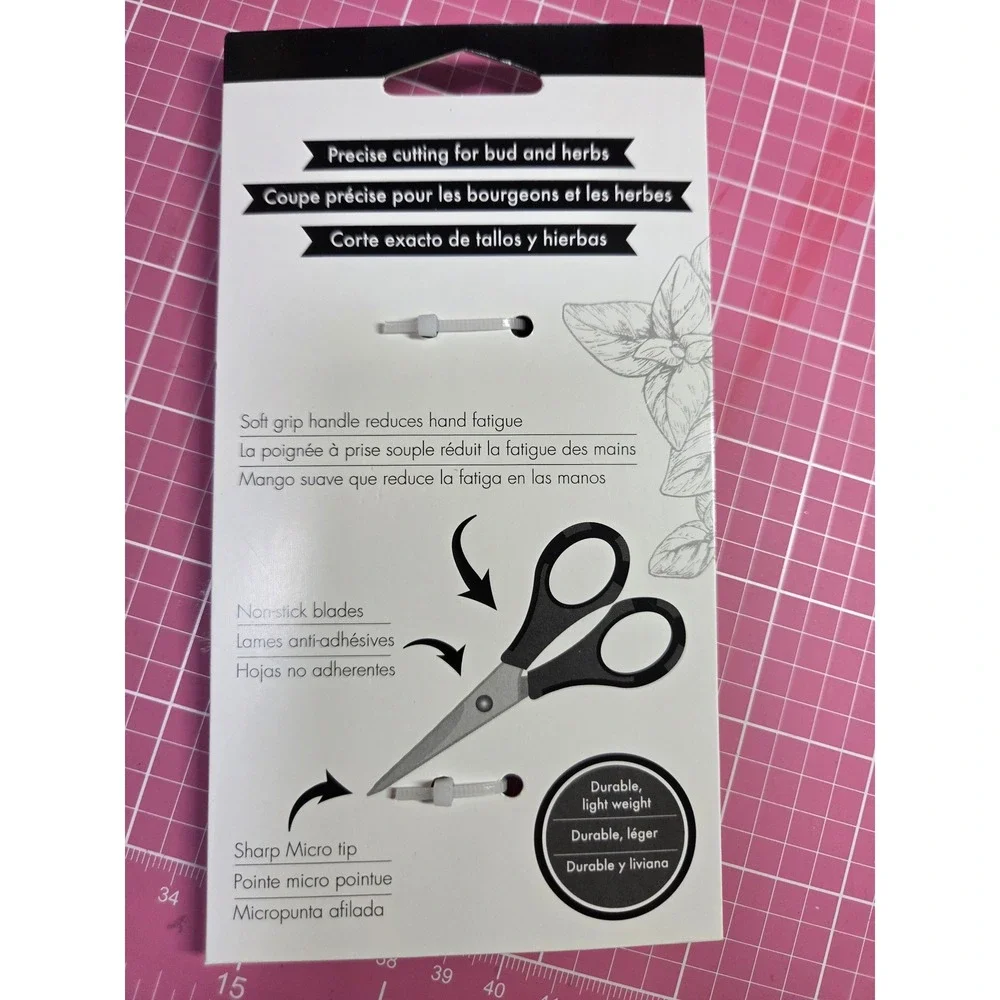 EK Success Cutter Bee Herb Scissors Yellow Black Non-Stick Micro Tip 55900026